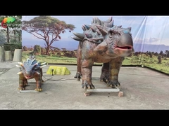 Waterproof Theme Park Life Size Animatronic Dinosaur Realistic Ankylosaurus Untuk Taman Hiburan