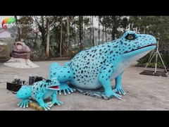 Hewan Animatronik Realistis Robot Raksasa Biru Katak Palsu Realistis 50hz 60hz