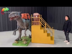 Ce Bersertifikat Animatronic Dinosaur Ride Velociraptor Ride 4m Panjang