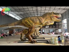 12m Theme Park Jurassic Park T Rex Animatronic Lifelike Coin Dioperasikan