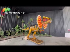 Simulasi Dinosaurus Air Spray Animatronik Dilophosaurus Untuk Jurassic Mereka Dekorasi Taman