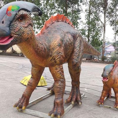Theme Park Life Size Animatronic Dinosaur Parasaurolophus Model Dinosaurus Realistis Untuk Taman Hiburan