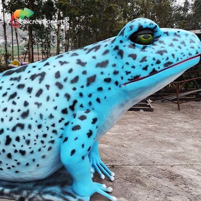 Harga yang bagus Hewan Animatronik Realistis Robot Raksasa Biru Katak Palsu Realistis 50hz 60hz on line