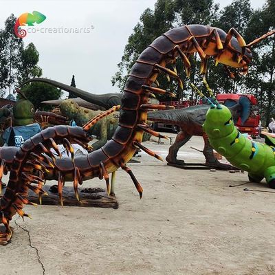 Rangka Baja yang Diperlakukan dengan Baik Animatronic Centipede Giant Robotic Animals Tahan Air