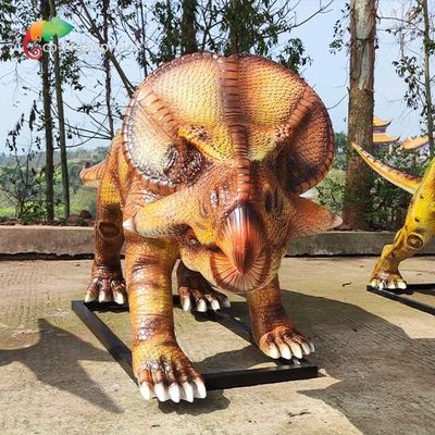 Resin Protoceratops Patung Hewan Fiberglass Besar Dinosaurus Permukaan Halus