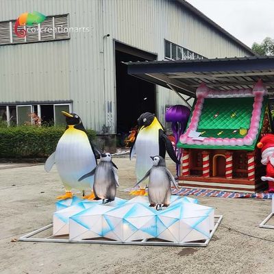 Aquarium Park Chinese Festival Lanterns Penguin Lantern Tahan Cuaca