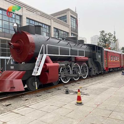 Playground Exhibition Plaza Kereta Logam Dekoratif Tahan Karat