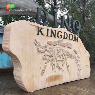Anti Water Custom Made Animatronics Fiberglass Logo Untuk Dekorasi Taman Hiburan