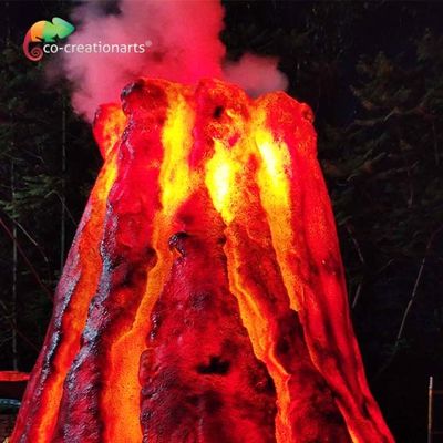 Penolak Air Custom Made Animatronics Fiberglass Volcano Untuk Taman Hiburan