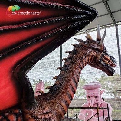 Taman Hiburan Dekorasi Luar Ruangan Animatronic Dragons Sunproof