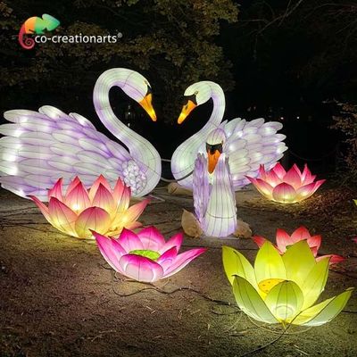 Dekorasi Taman Tema Lentera Festival Cina Lentera Berbentuk Hewan Cygnus
