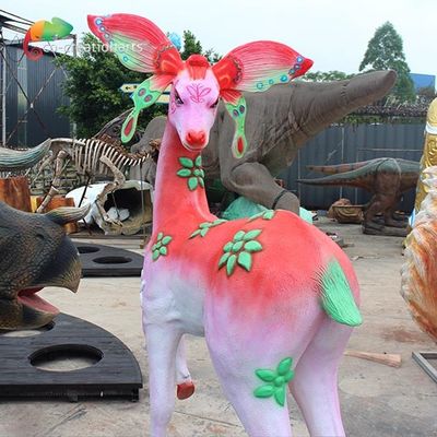 Pencahayaan Rusa Fiberglass yang Dapat Disesuaikan Untuk Taman Hiburan