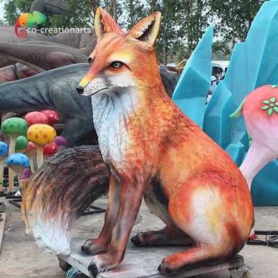 Fiberglass Animatronic Fox Tinggi 1,6 Meter Untuk Taman Bermain