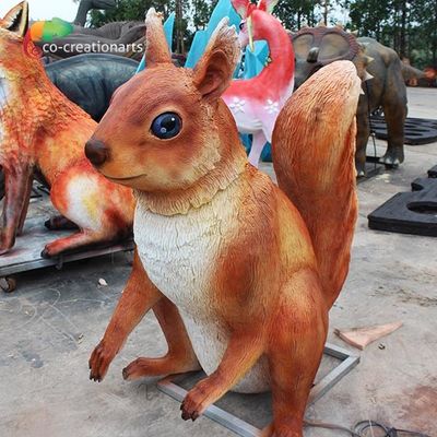 ISO Fiberglass Sculpture Squirrel Illuminated Animals Dapat Disesuaikan