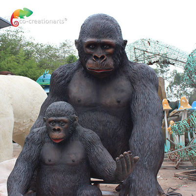 Sertifikat Iso Ce Fiberglass Animatronic Orangutan Tinggi 2 Meter