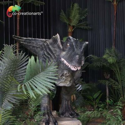 Harga yang bagus Boneka Dinosaurus Animatronik ZTE Dengan Track Basement Untuk Taman Hiburan on line