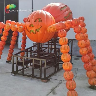 Laba-laba Labu Halloween Animatronic Fiberglass yang Dapat Disesuaikan Untuk Festival Halloween