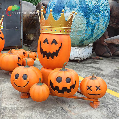 Performa Tinggi Serat Kaca Animatronic Weatherproof Dekorasi labu Festival Halloween