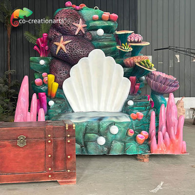 Fiberglass Custom Animatronic Artificial Throne Dekorasi Samudra Untuk Seaworld