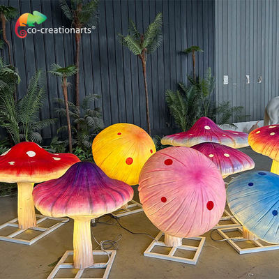 Beli Waterproof Raksasa Ukuran Serat Kaca Animatronic Pencahayaan Jamur Untuk Dekorasi Taman Hiburan online manufacture