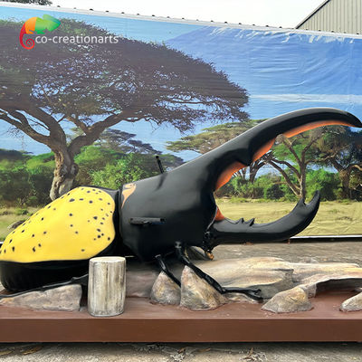 Fiberglass tahan lama Hercules Beetle untuk taman hiburan tampilan dan dekorasi