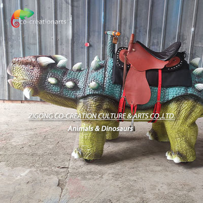 Animatronik Berjalan Ankylosaurus Berjalan Dinosaurus Peralatan taman bermain Untuk anak-anak