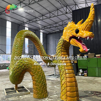 Naga Oriental Animatronik Realistis: Skala Merah & Gerakan Dinamis Untuk Pameran Taman Tema Immersif