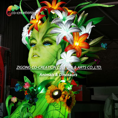 Patung Peri Bunga Bercahaya yang Mempesona dengan Kaki Energi Kristal | Seni Cahaya Fantasi Botani