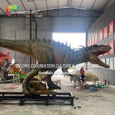 membeli Servo Animatronik Realistis Indominus Rex Dinosaurus dengan Sistem Gerak Jalur untuk Atraksi Taman Hiburan pembuatan online