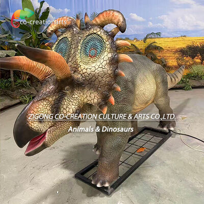 membeli Model Dinosaurus Lokiceratops Animatronik Realistis Untuk Taman Hiburan Dan Pameran Pendidikan pembuatan online