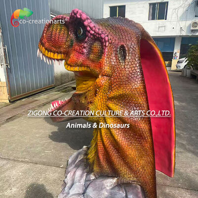 Beli Fiberglass T-Rex Kepala Foto Panggilan Untuk Dinosaurus Mini Golf Props Taman Tema Dekorasi pembuatan online