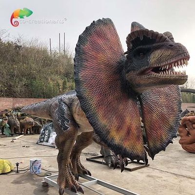 Harga yang bagus Dilophosaurus Animatronic Factory Life Size Taman Hiburan Dinosaurus Animatonik Dilophosaurus on line