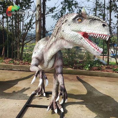 Harga yang bagus Taman Hiburan Hewan Fiberglass Besar Ukuran Hidup Allosaurus Animatronic Ramah lingkungan on line