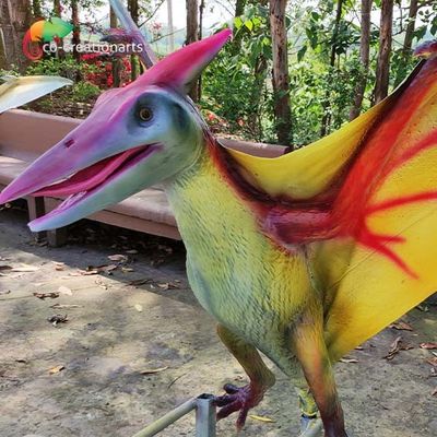 Harga yang bagus Peralatan Bermain Animatronik Pterosaurus Dinosaurus Realistis ISO 110VAC on line