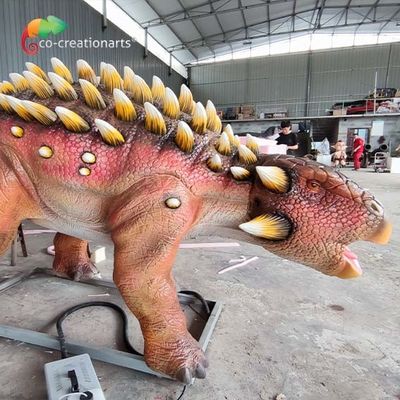 Harga yang bagus 6m Life Size Animatronic Sunproof Lighting Ankylosaurus Dinosaur Model Untuk Pameran Luar Ruangan on line