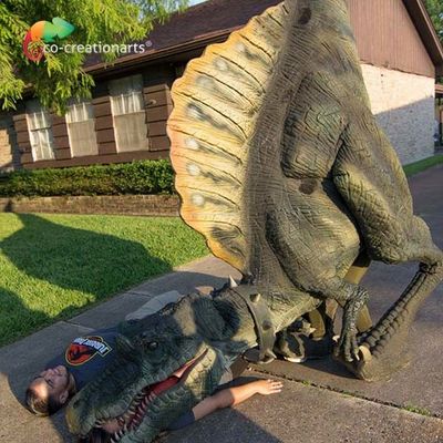 Harga yang bagus Kostum Dinosaurus Animatronik Realistis yang Dapat Disesuaikan 110V/220V Dengan Kaki Bergerak on line