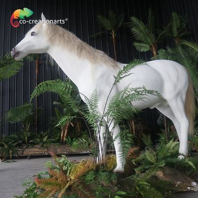 Harga yang bagus Simulasi Kuda Animatronik Putih Untuk Pameran Taman Hiburan on line