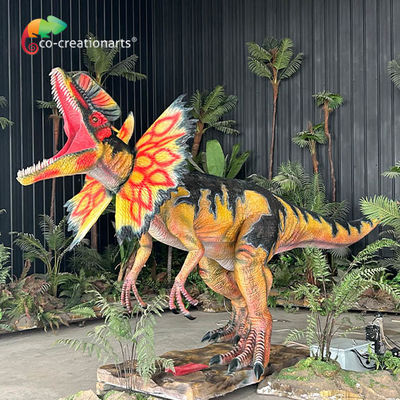 Harga yang bagus Suara Realistis Gerakan Nyata Standar Tinggi Dilophosaurus Dinosaurus Untuk Pameran on line