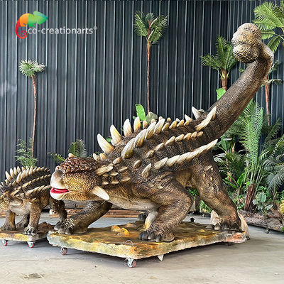 Harga yang bagus Ukuran Hidup Ankylosaurus Animatronic Simulasi Dinosaurus Untuk Daya Tarik Jurassic on line