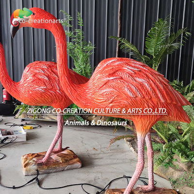 Harga yang bagus Animatronik Ukuran Hidup Flamingo Simulasi Hewan Untuk Dekorasi Taman Hiburan on line