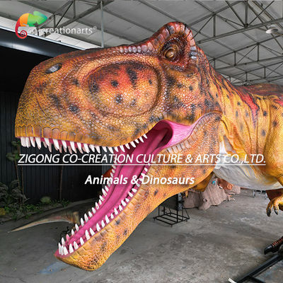 Harga yang bagus Dinosaurus Animatronik T-Rex Raksasa 18 Meter Untuk Dekorasi Taman Hiburan on line