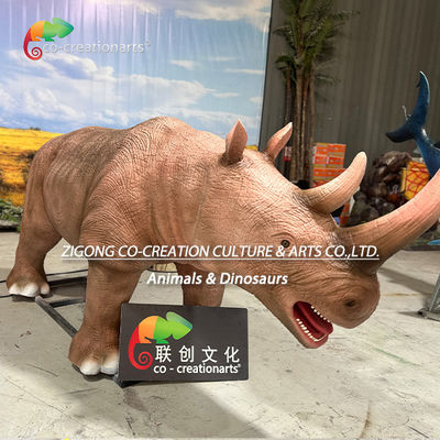 Harga yang bagus Animatronic Animals Simulasi Badak Untuk Dekorasi Taman Hiburan on line