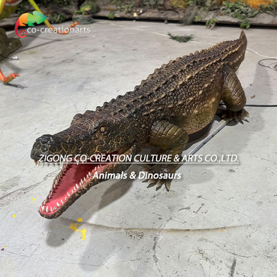 Harga yang bagus Ukuran Hidup Animatronik Simulasi Buaya Hewan Untuk Dekorasi Taman Hewan on line