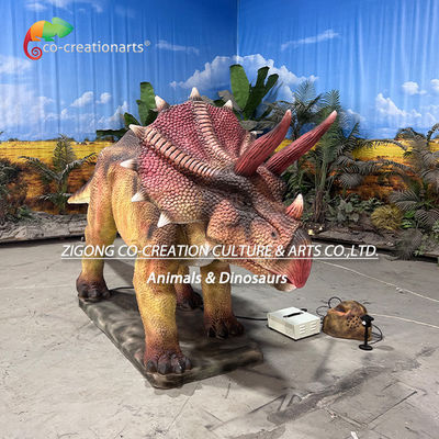 Harga yang bagus Pameran Dinosaurus Animatronik Realistis yang Imersif: Triceratops Raksasa Bermotor dengan Warna-warna Cerah, Gerakan Artikulasi & Penyesuaian Kecepatan Jarak Jauh on line