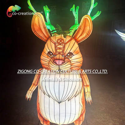 Harga yang bagus Lantern Tikus yang Sengaja Dengan Tanduk Hijau yang bersinar. Koleksi Lantern Hewan on line