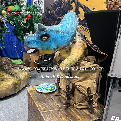 Harga yang bagus Tas ransel dinosaurus Triceratops dengan efek gerakan animatronik On line